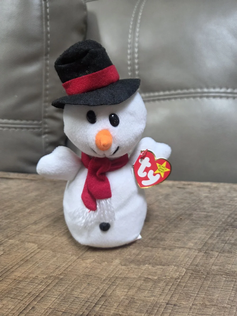 Vintage 1996 Collector Ty Plush Snowman ~ Bin Q